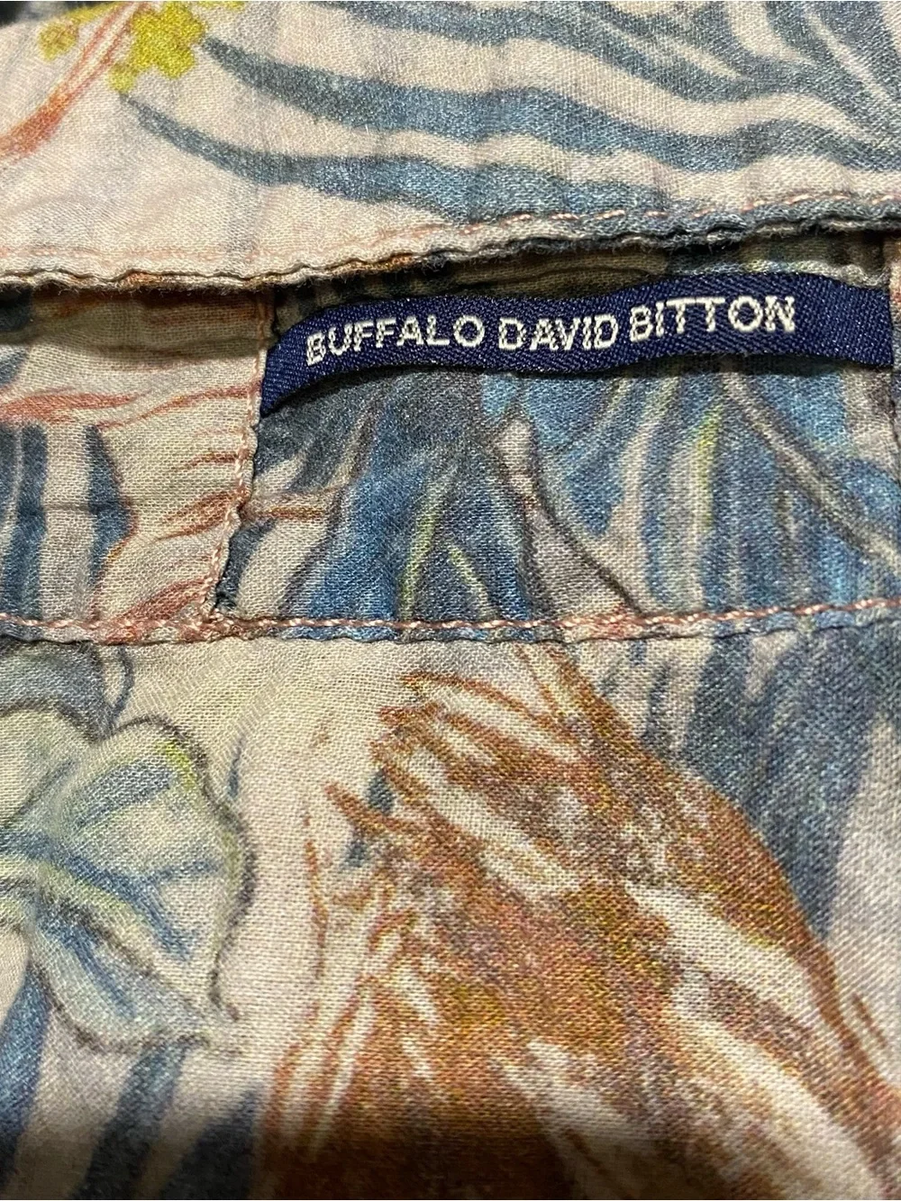 Buffalo David Bitton Men's Sybeachy Regular-Fit Tropical-Print Shirt - Size M